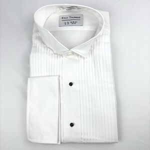 NWT Tuxedo Formal Attire Button Up White Dress Shirt Long Slv, L7 16-16.5 36/37